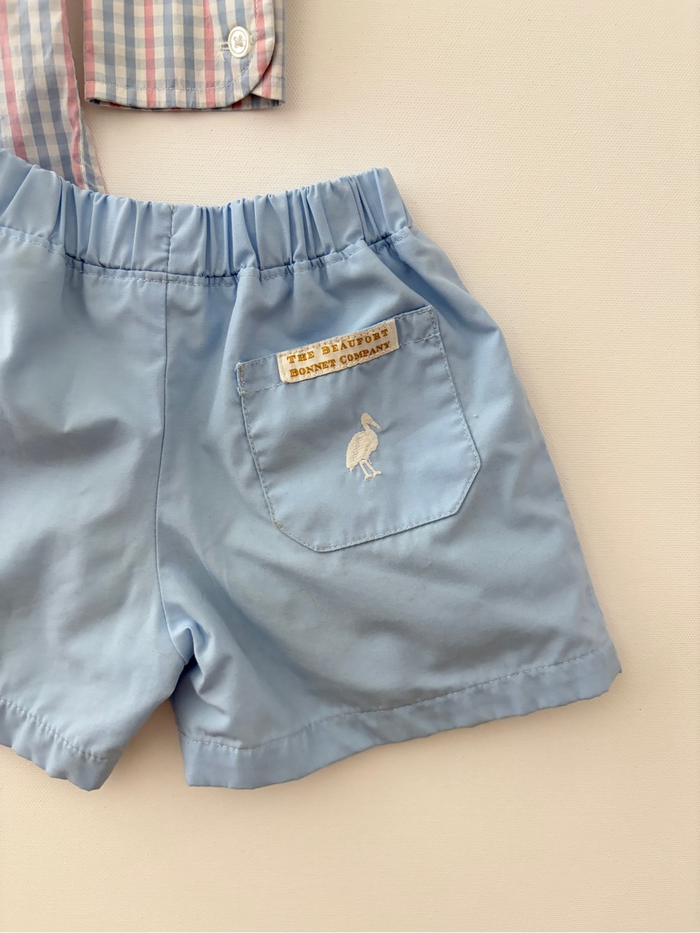 Beaufort Bonnet Boys Button-Down Plaid Shirt with Light Blue Play Shorts - Picture 6 of 8